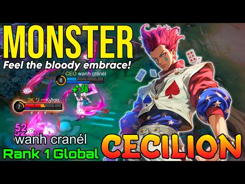 Feel the Bloody Embrace! Cecilion Midlane Monster - Top 1 Global Cecilion by wanh cranél - MLBB 