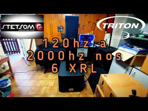 Som Profissional com TRITON alto falantes e STETSOM