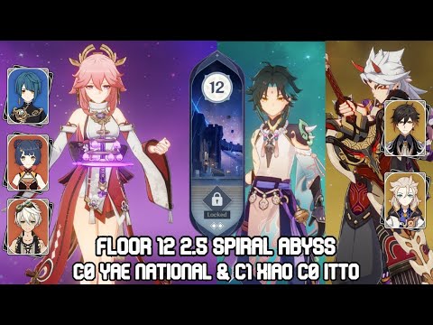 C0 Yae Miko National & C0 Itto + C1 Xiao Geo Comp | F12 NEW Spiral Abyss 2.5 9 Star | Genshin Impact
