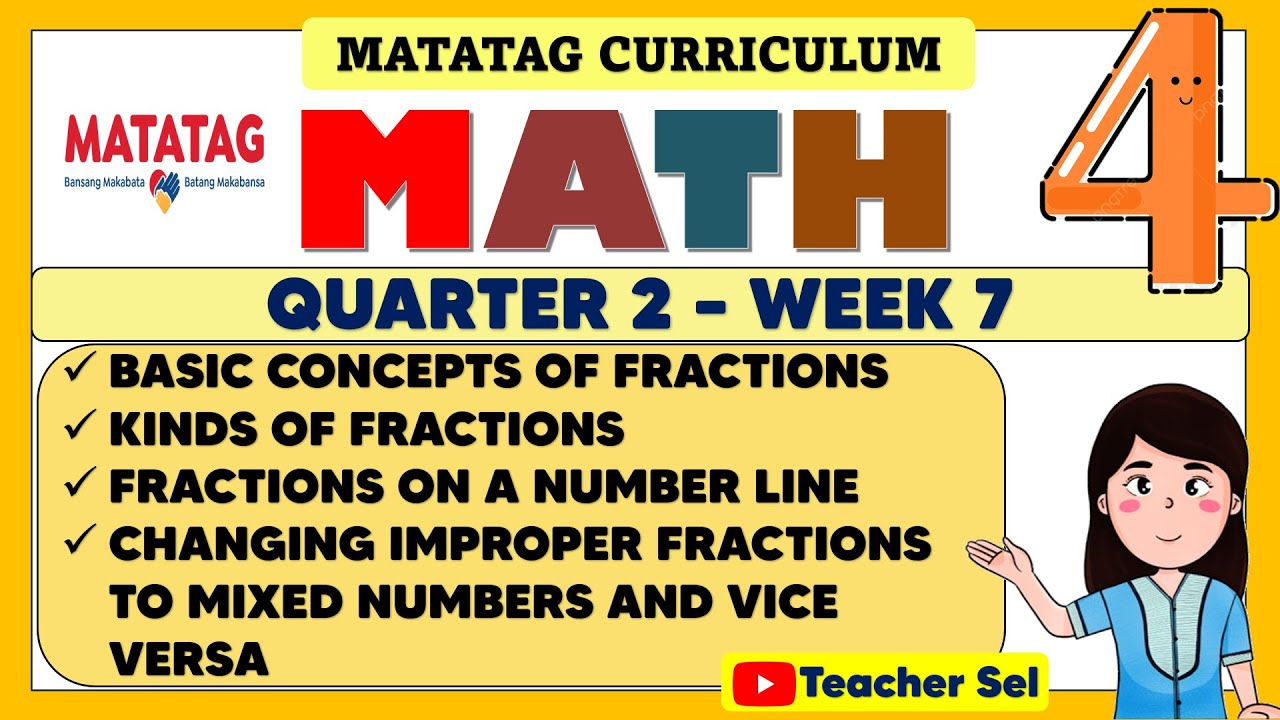 MATH 4 QUARTER 2 WEEK 7 MATATAG - BASIC CONCEPTS OF FRACTIONS KINDS OF FRACTIONS