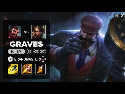 Graves vs Nidalee Jungle - KR Challenger - Patch 14.12 Season 14