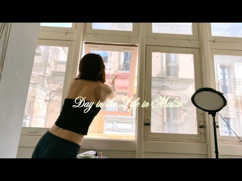 day in my life in malta (reading, learning Italian, flower journal) 