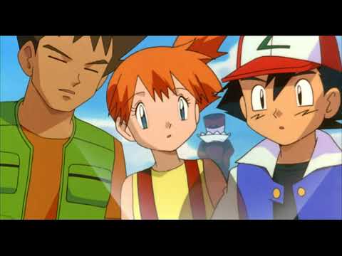 Trailer frame — Ash, Pikachu, and friends facing Mewtwo’s storm as orchestral brass rises