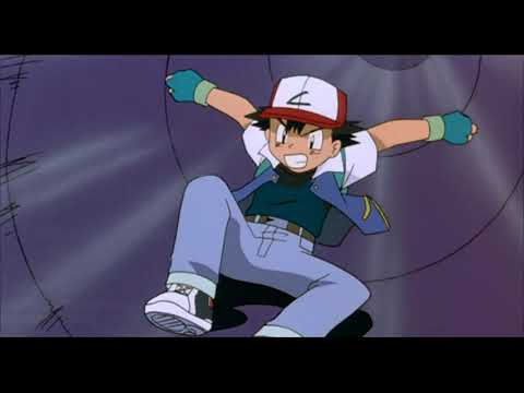 Pokémon: The First Movie official trailer still — Mewtwo rises from the lab as stormlight flashes