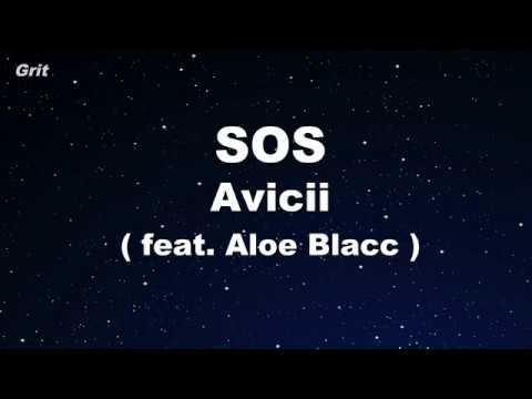 SOS ft. Aloe Blacc - Avicii Karaoke 【No Guide Melody】 Instrumental