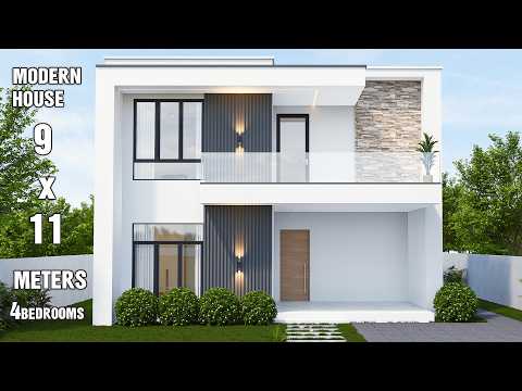 Modern House Design 9 x 11 Meters | 4Bedrooms House