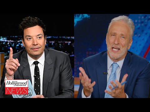 Jon Stewart & Jimmy Fallon Address 'Late Show' Cancellation on Monday Night Shows | THR News