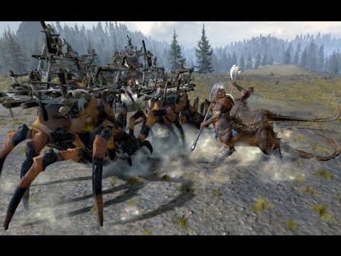 Arachnarok Spider vs Dragon Ogre Shaggoths - WARHAMMER Total War - Epic Fights