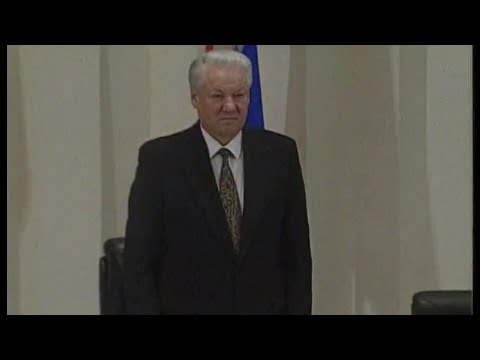 Anthem of Russia 1st Session Federation Council (Yeltsin Arrives) 23 January 1996 ~ Гимн России HD