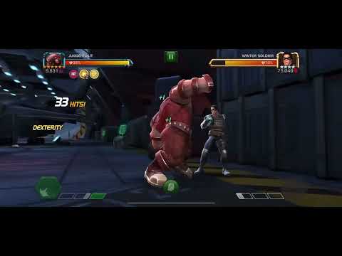 Mcoc 6 Star Rank 2 Juggernaut Vs Winter Soldier 4 Star Super Very Dangerous and Damage with his Buff