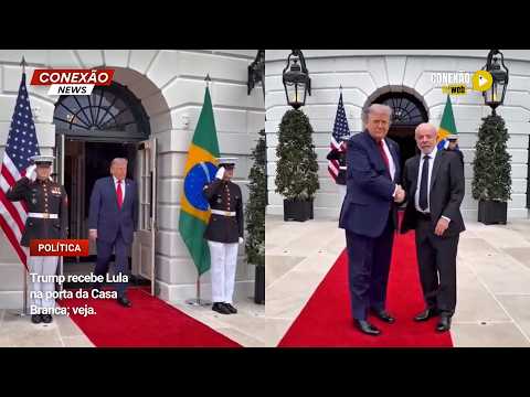 Vídeo: Trump recebe Lula na porta da Casa Branca; veja.