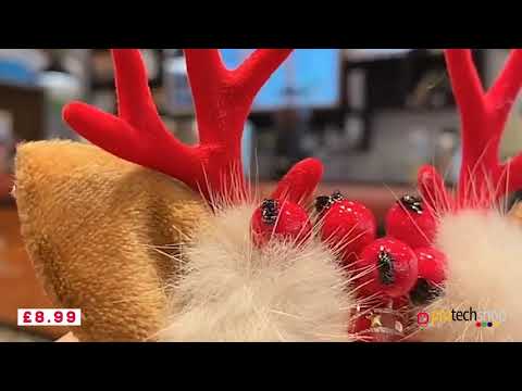 2 Pcs/Set Girls Cute Christmas Cartoon Antlers Hairball Ornament Hair Clips Children Sweet Hairpin