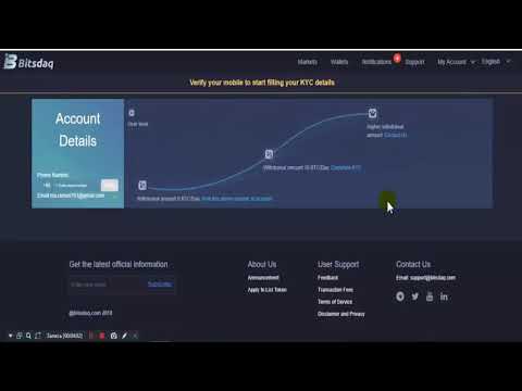 Bitsdaq биржа криптовалют, 2000 монет за регистрацию  Airdrop