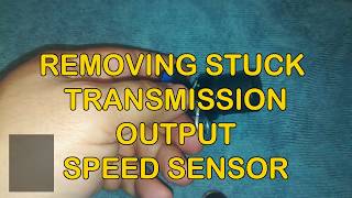 How to Remove Ford Mustang Transmission Output Speed Sensor When Stuck