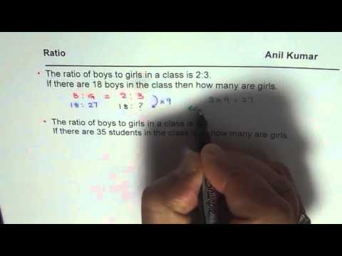 Excellent Examples on Ratio of Boys and Girls in a Class with Total Number of Students