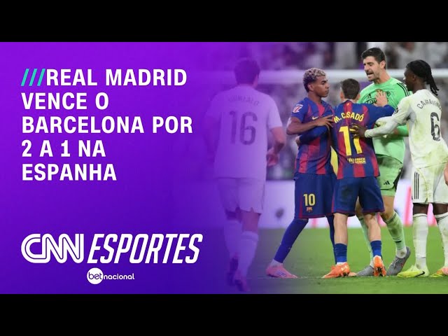 Em clássico quente, Real Madrid vence Barcelona, e Vini Jr. sai revoltado | LIVE CNN