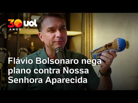 Flávio Bolsonaro nega plano contra Nossa Senhora Aparecida: ‘Meu vice e pai são católicos’; vídeo