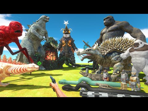 FPS Avatar Rescues Reptiles and Primates and Fights Kaiju Monsters - Animal Revolt Battle Simulator