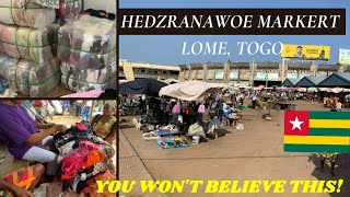 Went to the Biggest Clothes and Shoes Market in Lome Togo. Hedzranawoe Market.