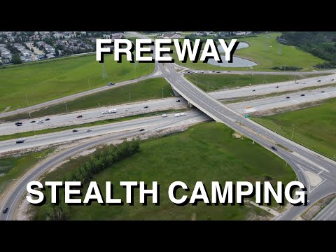 Guy Attempts To Camp Inside A Freeway Interchange Without Getting Caught