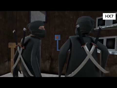 Ninja Granny Baby with Ninja Grandpa baby Vs huggy wuggy - funny horror animation