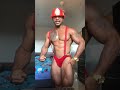 Muscle worship fire style man