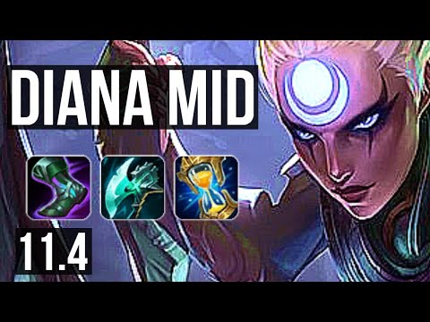 DIANA vs GANGPLANK (MID) | 8/0/5, Rank 7 Diana, Legendary | NA Grandmaster | v11.4