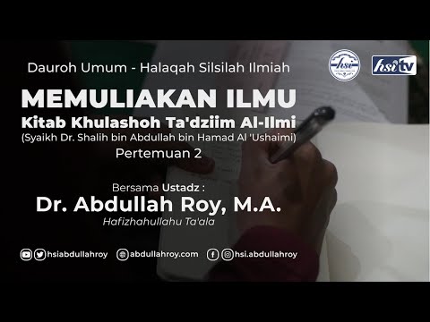Kitab Khulashoh Ta'dziim Al-Ilmi - Pertemuan 2 | AD DUR AL-MANTSUR