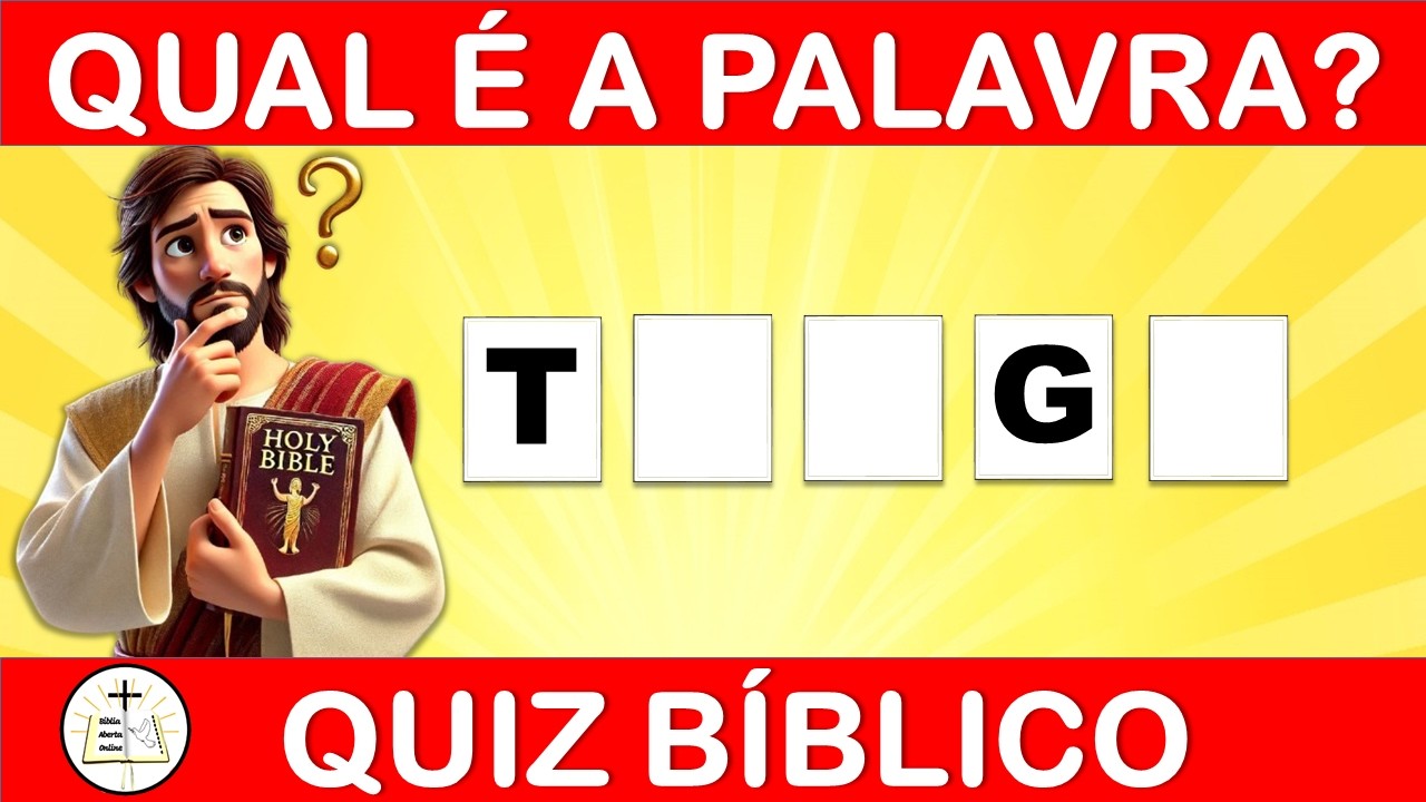 QUAL É A PALAVRA BÍBLICA? | QUIZ BÍBLICO COM LETRAS FALTANDO