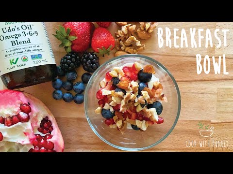 5 Minute Quick & Easy Breakfast Bowl | Cottage Cheese, Fruits & Nuts | Vegetarian Recipe