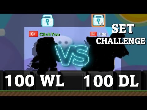 100 DL VS 1 DL SET CHALLENGE OMG!! (Growtopia)