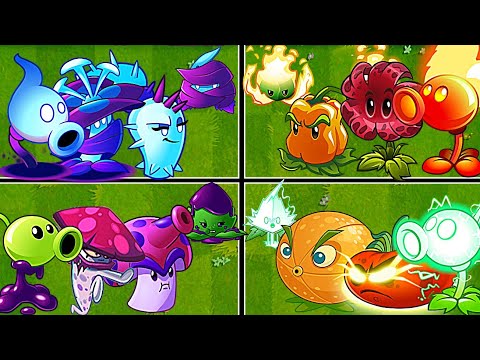 Random 4 Team Plants Infinity Mint - Which Team Will Win? - PvZ2 Team Plants vs Team Plants