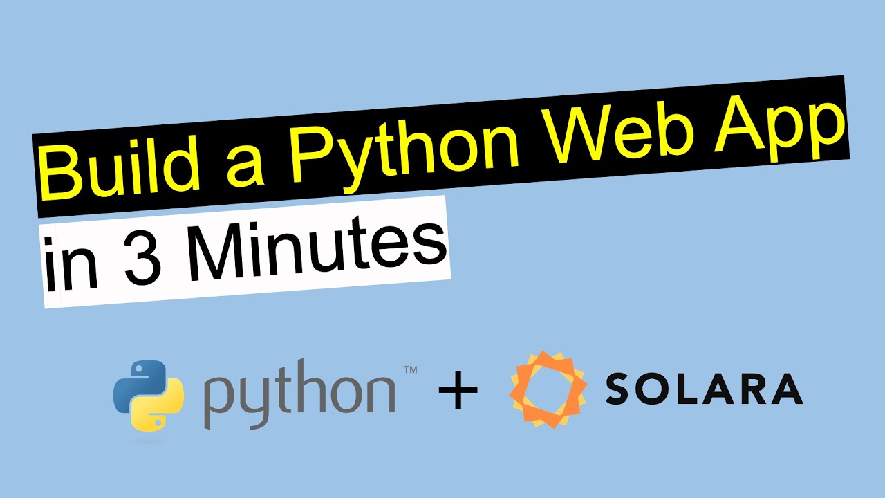 Build a Python WebApp in 3 minutes with Solara (Streamlit Alternative)