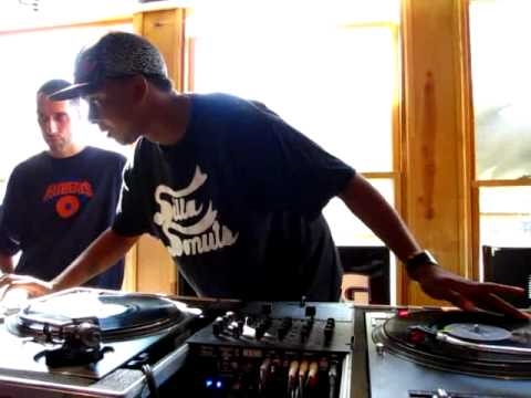 DJ Precision cutting up "Rock the Bells" @ Fat Beats, NYC (The Final Day)