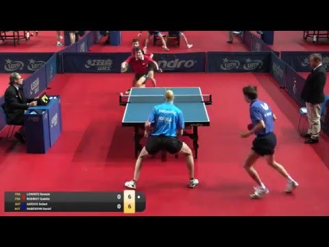 ITTF World Tour Polish Open 2016 R1 LORENTZ Romain ROBINOT Queintin vs GARDOS Robert HABESOHN Daniel