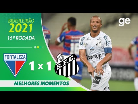 Gols e lances de Fortaleza x Santos