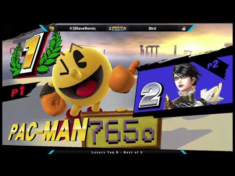Game On Expo Smash 4 Paid Bracket Losers Top 8 - V3|RaveRemix (Pac-Man) vs Bird (Bayonetta)
