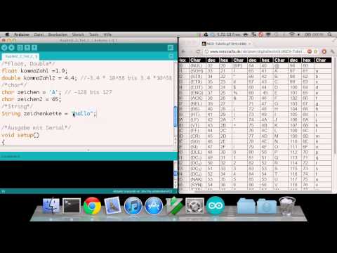 Arduino Tutorial: Kapitel 2.2 - Variablen & Datentypen (2/2)
