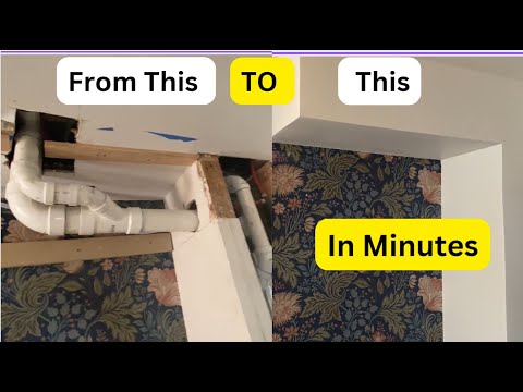 A fast and easy soffit for hiding pipes.