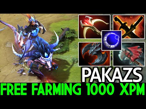 PAKAZS [Luna] When Top 1 MMR Carry Free Farming 1000 XPM Dota 2