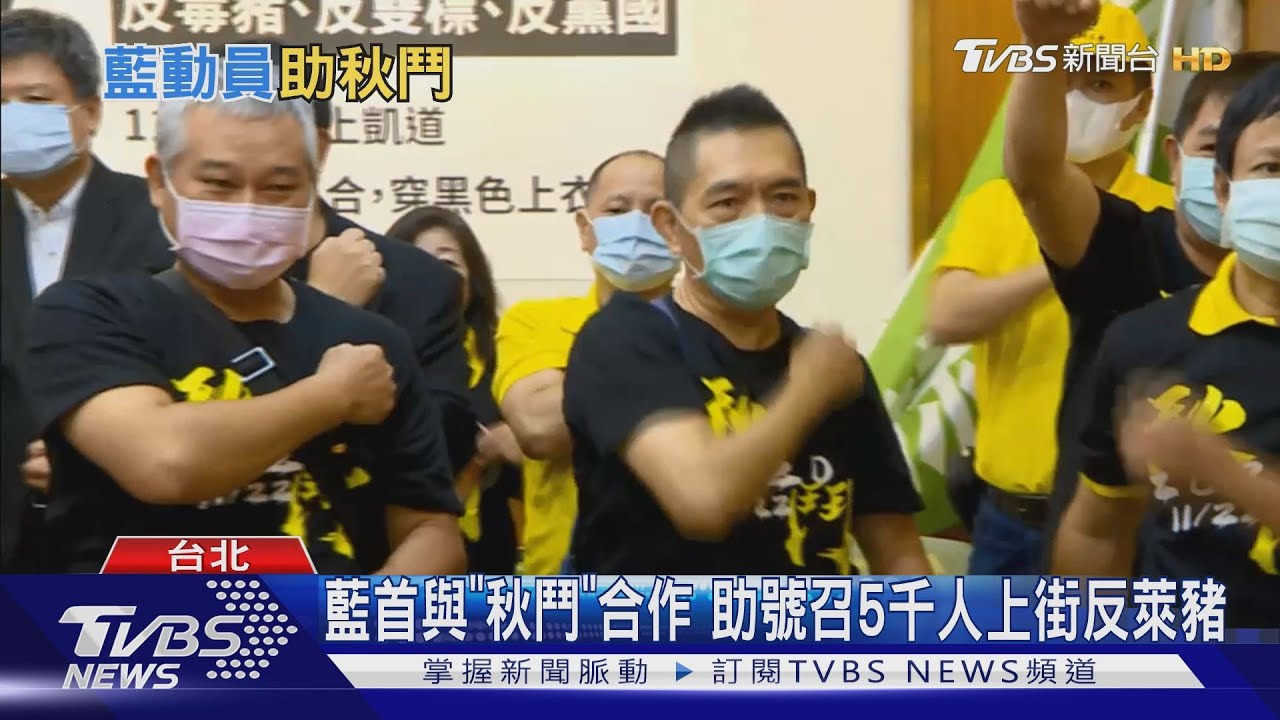 國民黨首與「秋鬥」合作 比類似「黑豹」手勢