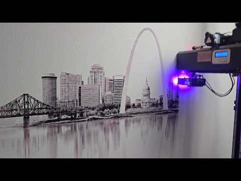 Printing a Grayscale St. Louis Skyline in Minutes