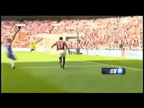 Gol de cara del chicharito contra el chelsea