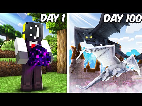 I Spent 100 Days in How to Train your Dragon in Minecraft Hardcore!