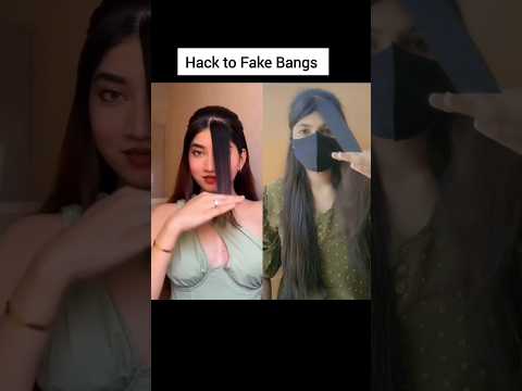 Fake bangs without cutting your hair 💇...