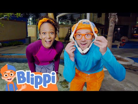 Blippi and Meekah's Night at the Aquarium! | Fun and Educational Videos for Kids