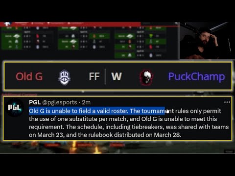"HOLY $H1+ OLD G are out of Div 2" -Gorgc checks PGL statement on OLD G forfeit vs PuckChamp
