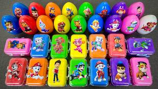 PAW PATROL Clay With Slime Coloring: Ryder, Chase, Marshall,...Satisfying ASMR Video