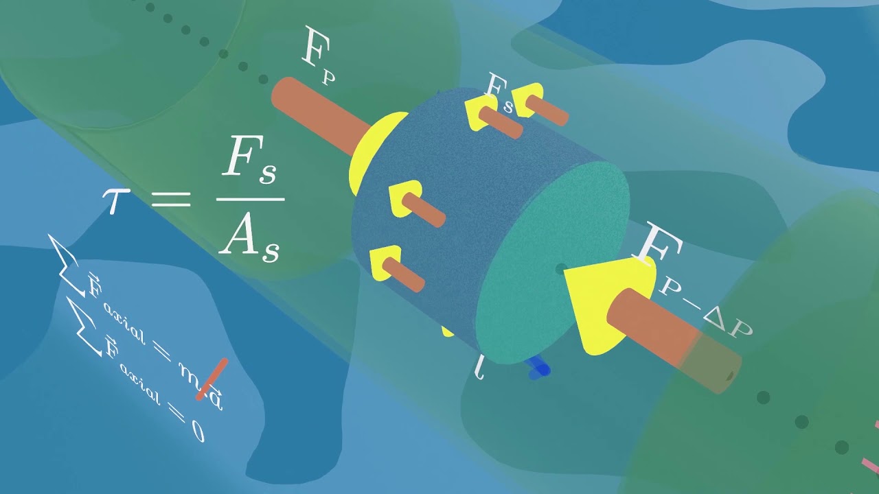 Velocity Profile Fully Derived FOR LAMINAR FLOW IN PIPES ( 3D Animation )