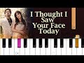 She Him I Thought I Saw Your Face Today Piano Tutorial Root Chord Notes
